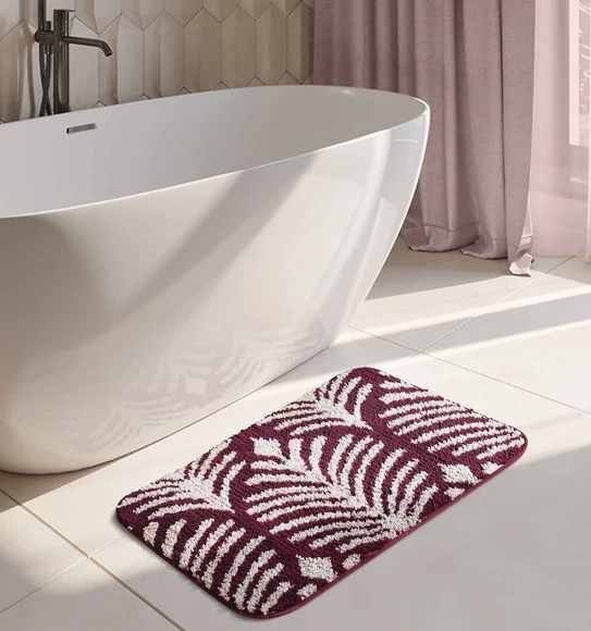 Urban Anti skid Quick Dry Bath Mat Wine