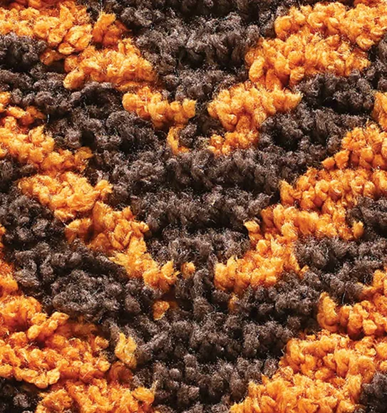 Urban Anti skid Quick Dry Bath Mat Mustard and Brown