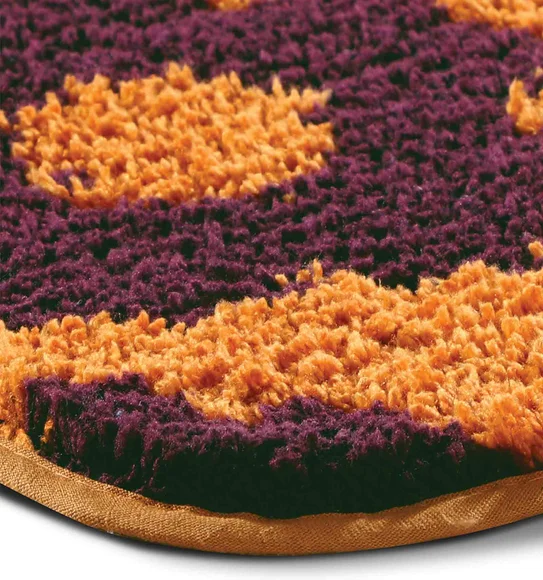 Urban Anti skid Quick Dry Bath Mat Mustard and Maroon