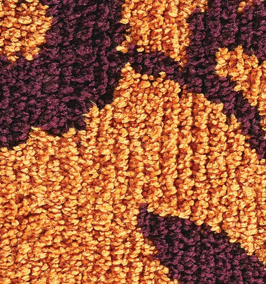 Urban Anti skid Quick Dry Bath Mat Mustard and Maroon