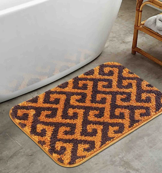 Urban Anti skid Quick Dry Bath Mat Mustard