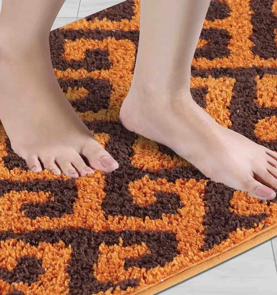 Urban Anti skid Quick Dry Bath Mat Mustard