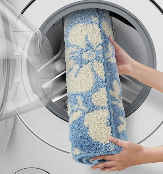 Ryan Quick Dry Polyester Bath Mat Baby Blue