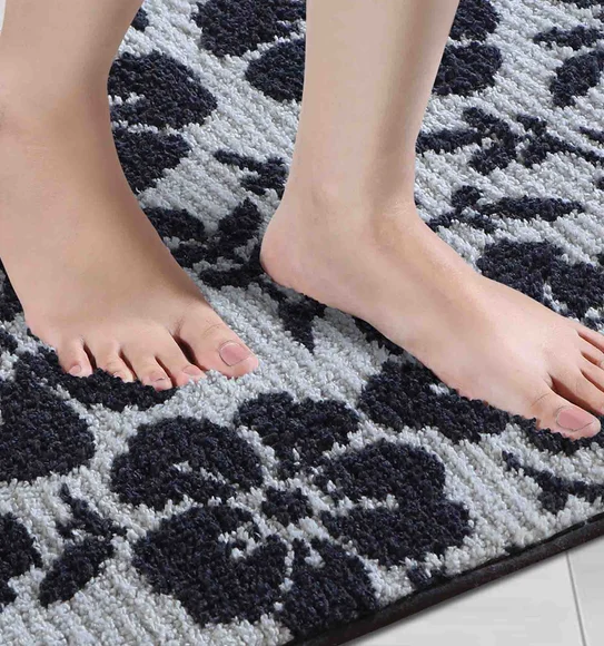 Ryan Quick Dry Polyester Bath Mat Grey