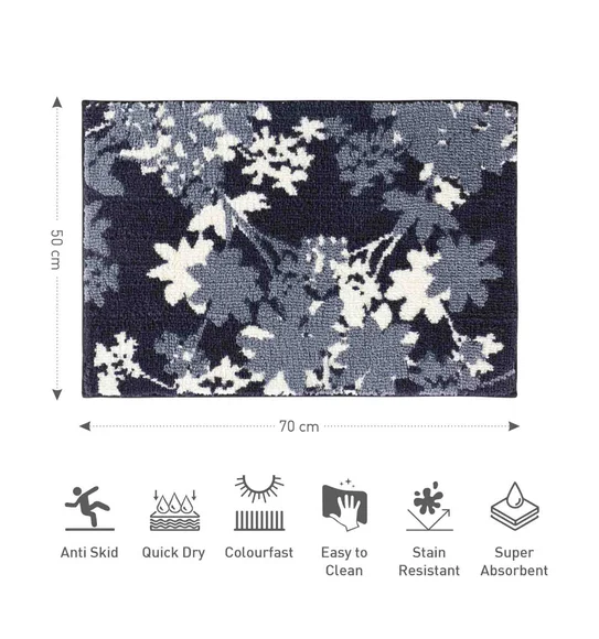 Ryan Quick Dry Polyester Bath Mat Black