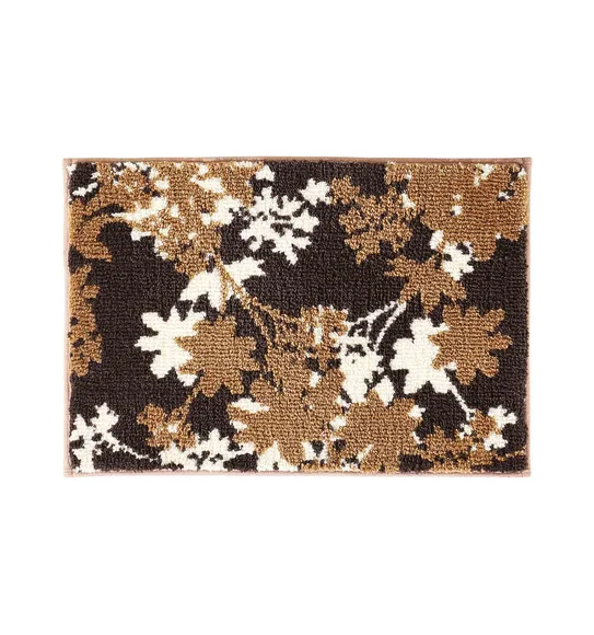 Ryan Quick Dry Polyester Bath Mat Brown Cream