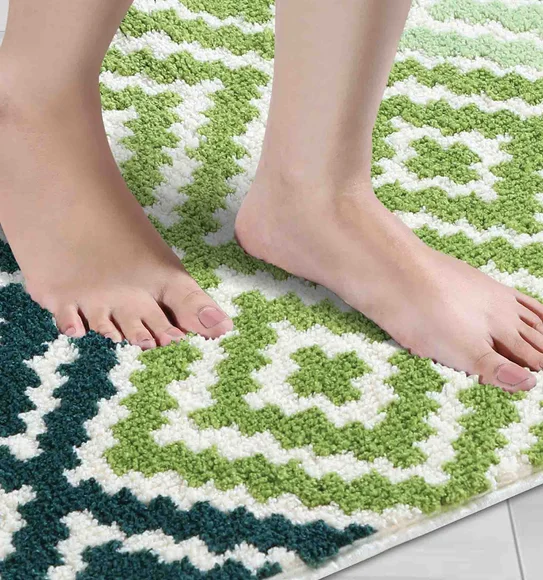 Ryan Quick Dry Polyester Bath Mat L.Green