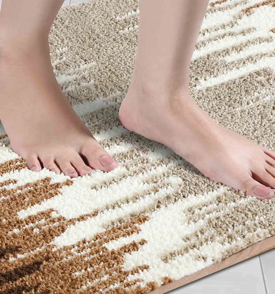 Ryan Quick Dry Polyester Bath Mat Beige