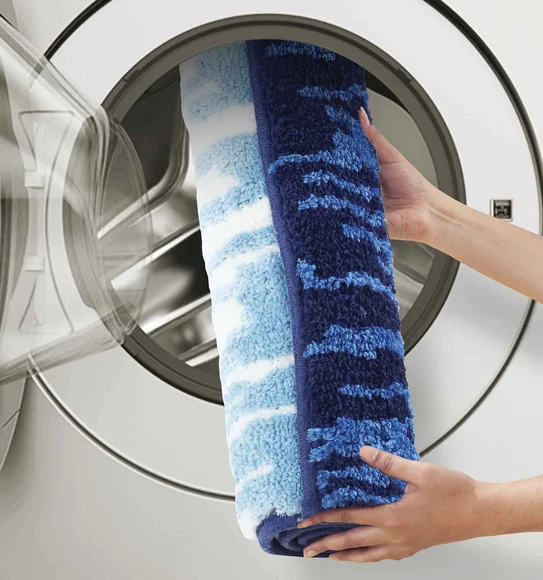 Ryan Quick Dry Polyester Bath Mat L.Blue
