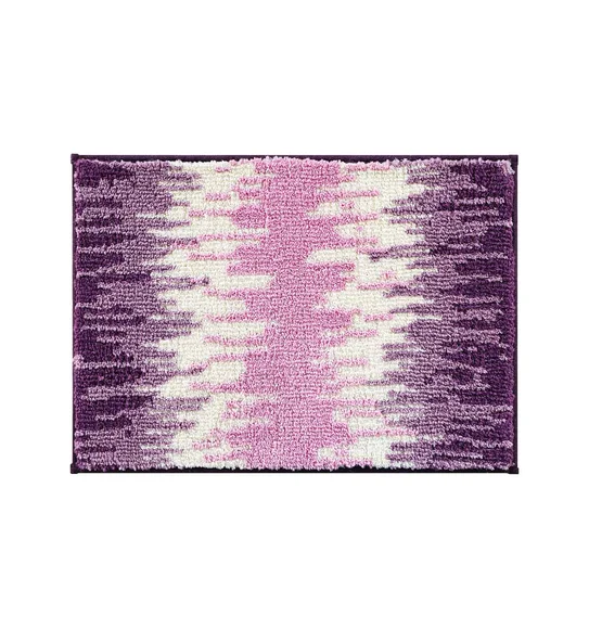 Ryan Quick Dry Polyester Bath Mat Mauve and Cream