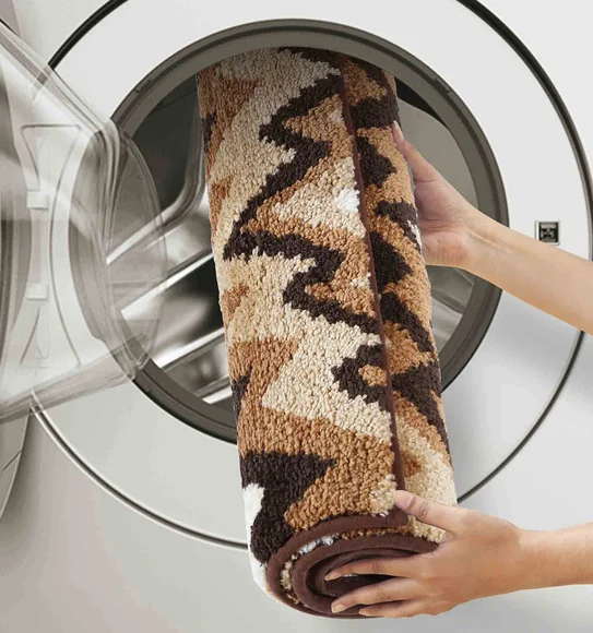 Ryan Quick Dry Polyester Bath Mat Brown