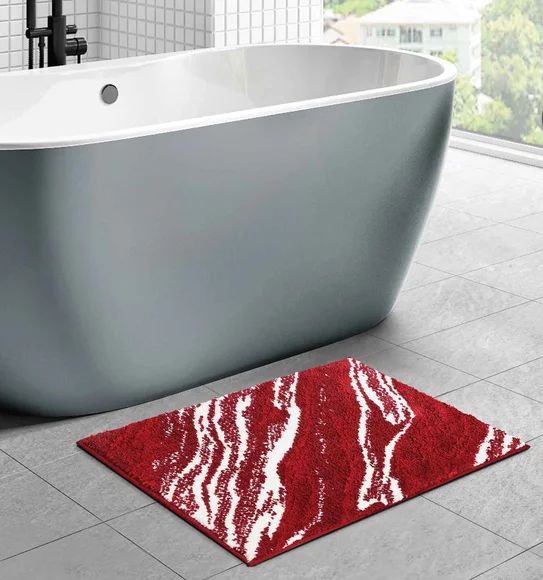 Ryan Quick Dry Polyester Bath Mat Red