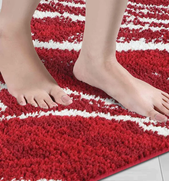 Ryan Quick Dry Polyester Bath Mat Red