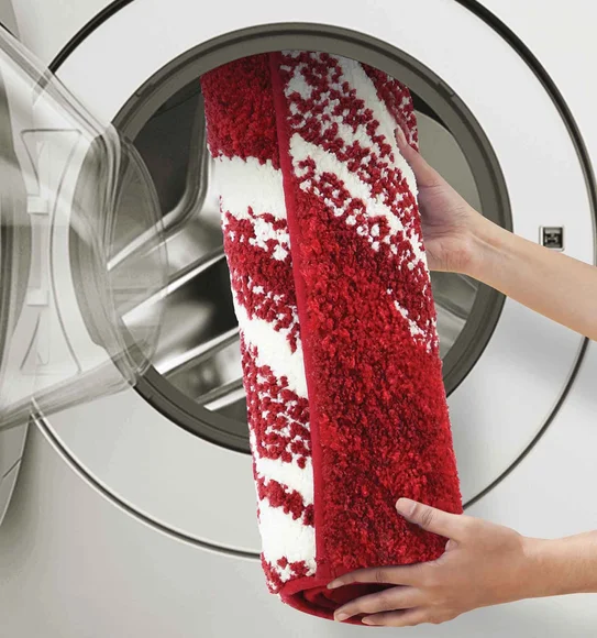 Ryan Quick Dry Polyester Bath Mat Red