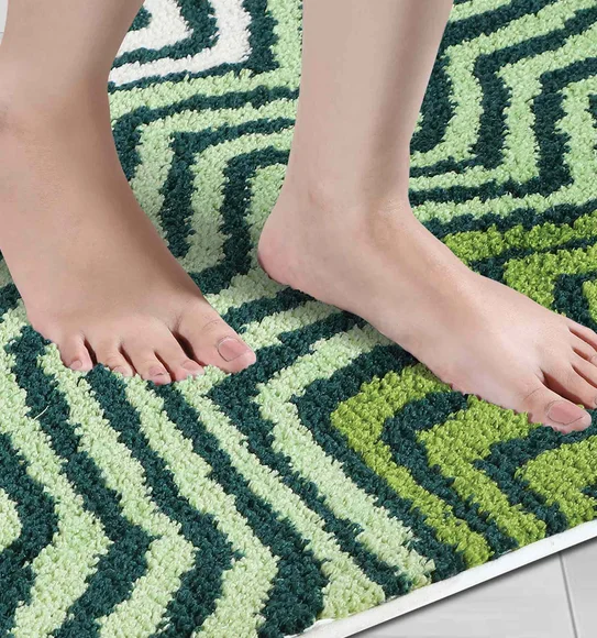 Ryan Quick Dry Polyester Bath Mat Green