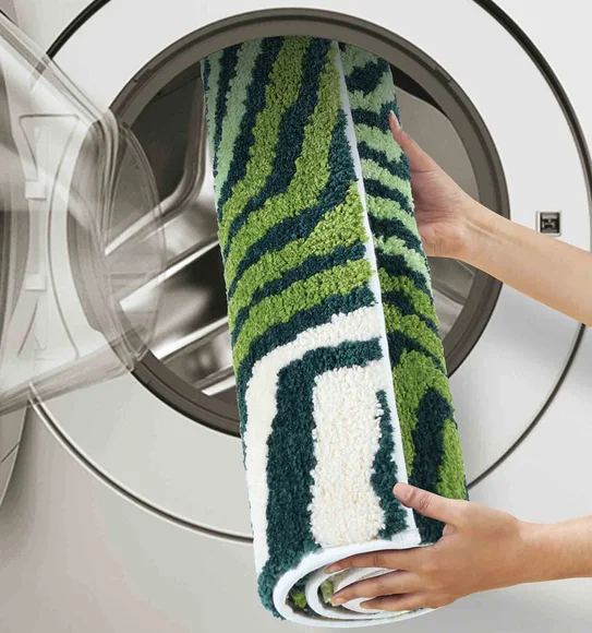Ryan Quick Dry Polyester Bath Mat Green
