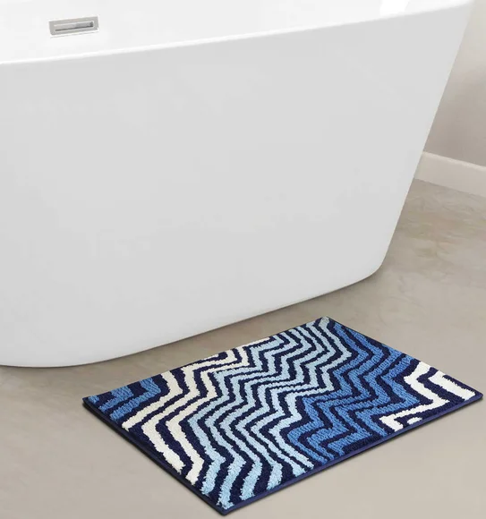 Ryan Quick Dry Polyester Bath Mat Light Blue