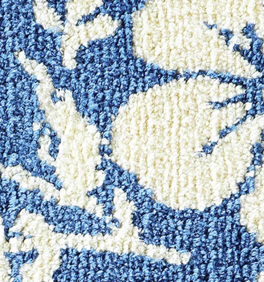 Ryan Quick Dry Polyester Bath Mat Blue Cream