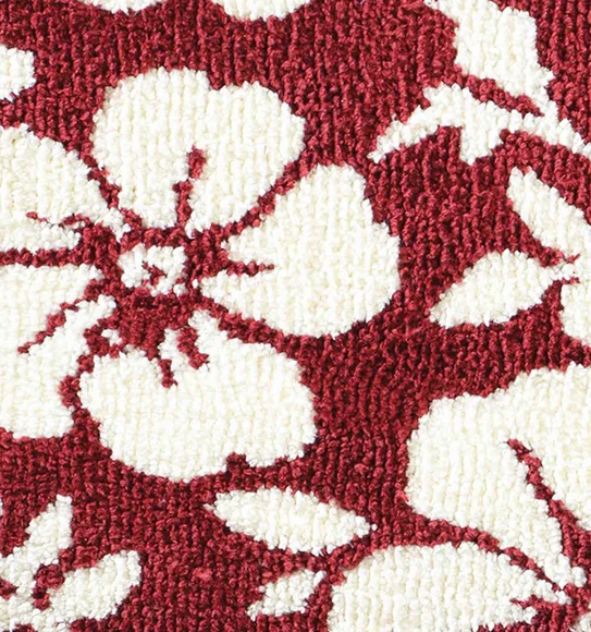 Ryan Quick Dry Polyester Bath Mat Red Cream