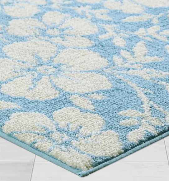 Ryan Quick Dry Polyester Bath Mat Baby Blue