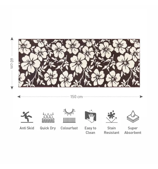 Ryan Quick Dry Polyester Bath Mat D Chocolate