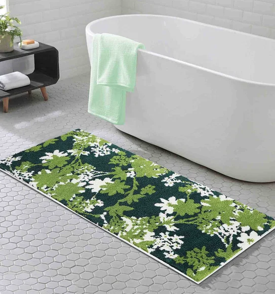 Ryan Quick Dry Polyester Bath Mat D.Green