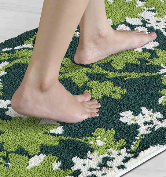 Ryan Quick Dry Polyester Bath Mat D.Green