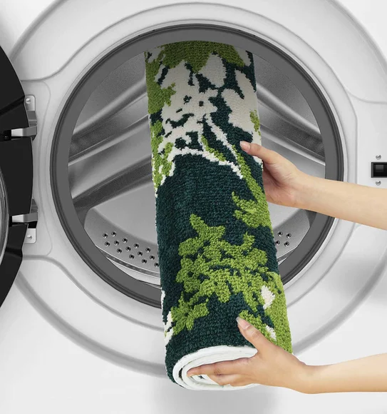 Ryan Quick Dry Polyester Bath Mat D.Green