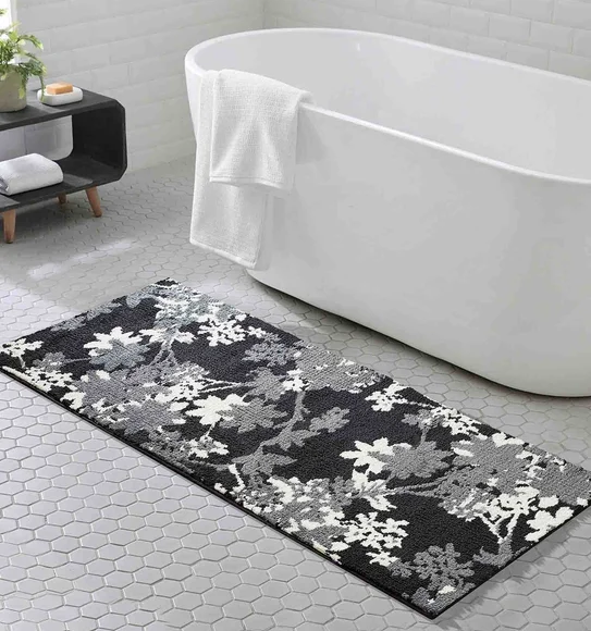 Ryan Quick Dry Polyester Bath Mat Black