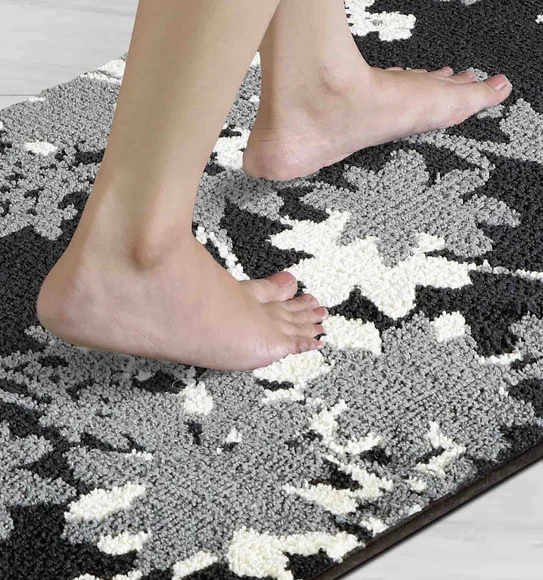 Ryan Quick Dry Polyester Bath Mat Black