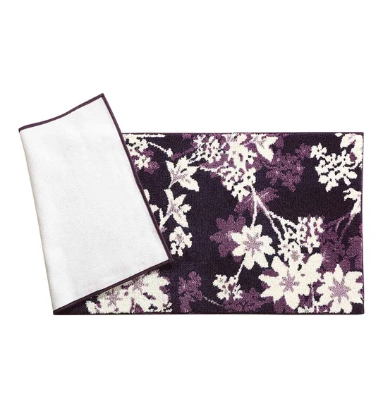 Ryan Quick Dry Polyester Bath Mat Mauve Cream