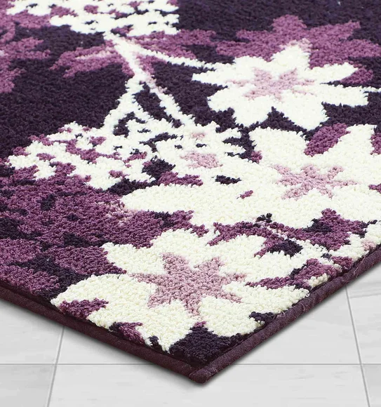 Ryan Quick Dry Polyester Bath Mat Mauve Cream