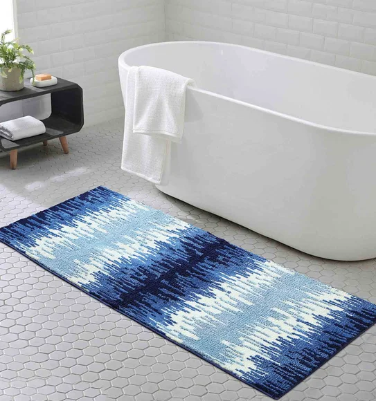 Ryan Quick Dry Polyester Bath Mat L.Blue