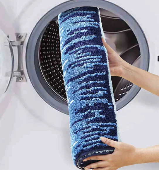 Ryan Quick Dry Polyester Bath Mat L.Blue