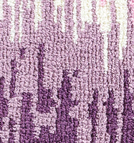 Ryan Quick Dry Polyester Bath Mat Mauve and Cream