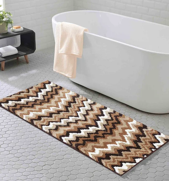 Ryan Quick Dry Polyester Bath Mat Brown