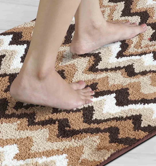 Ryan Quick Dry Polyester Bath Mat Brown