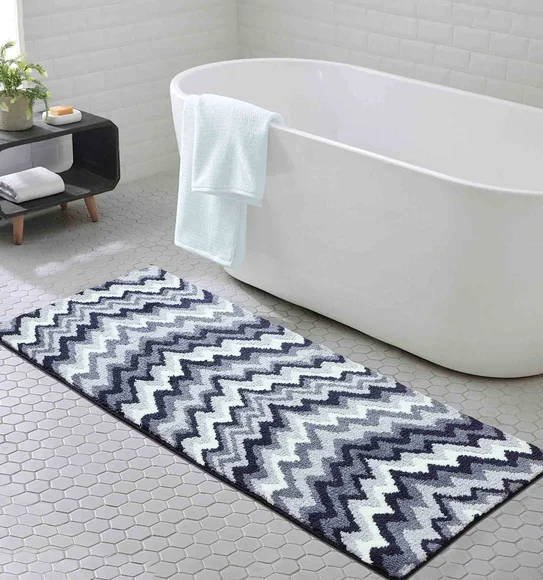 Ryan Quick Dry Polyester Bath Mat L.Grey and D.Grey