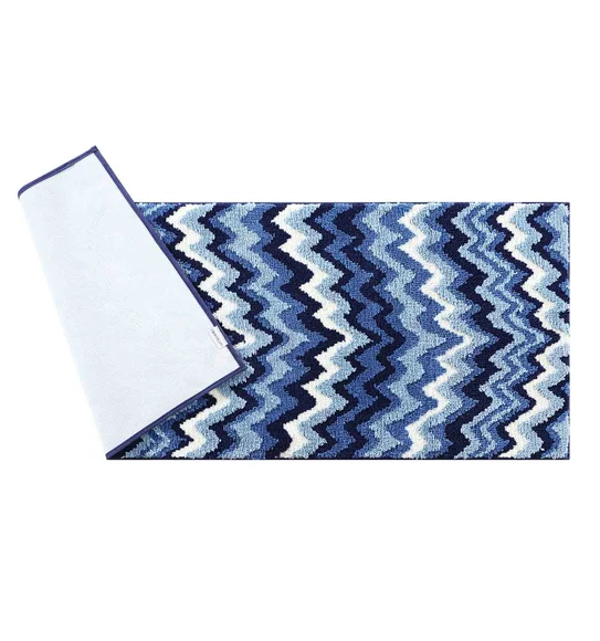 Ryan Quick Dry Polyester Bath Mat L.Blue and D.Blue