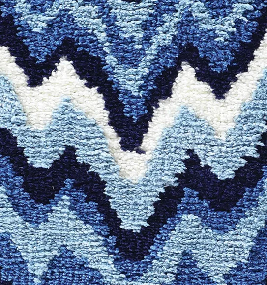 Ryan Quick Dry Polyester Bath Mat L.Blue and D.Blue