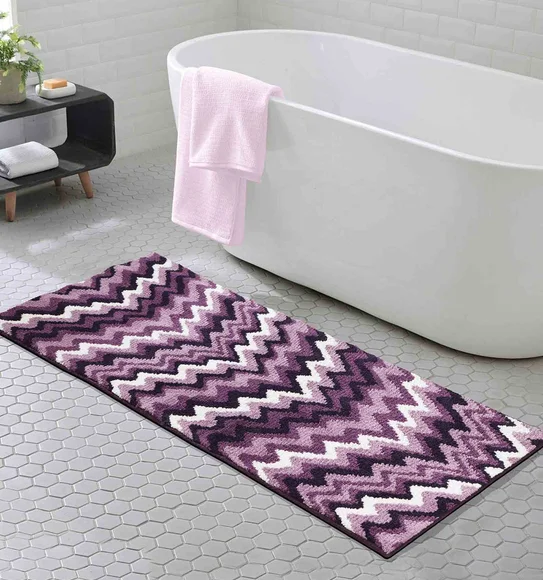 Ryan Quick Dry Polyester Bath Mat Mauve