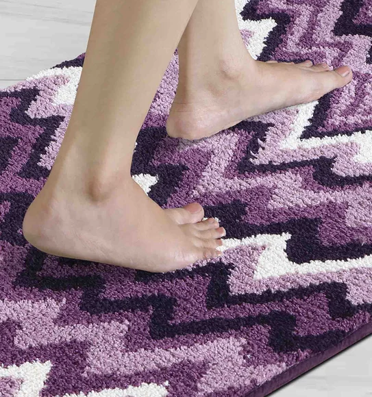 Ryan Quick Dry Polyester Bath Mat Mauve