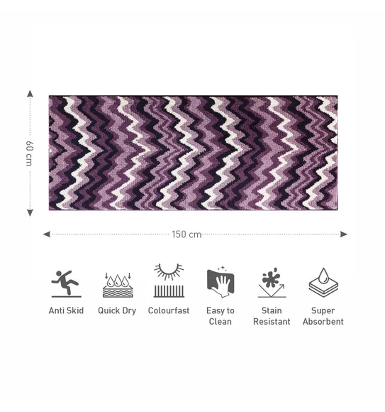 Ryan Quick Dry Polyester Bath Mat Mauve