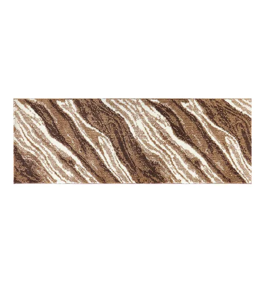 Ryan Quick Dry Polyester Bath Mat Brown and Cream