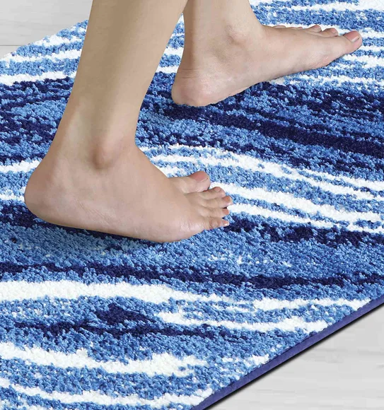 Ryan Quick Dry Polyester Bath Mat D.Blue