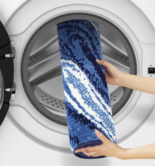 Ryan Quick Dry Polyester Bath Mat D.Blue