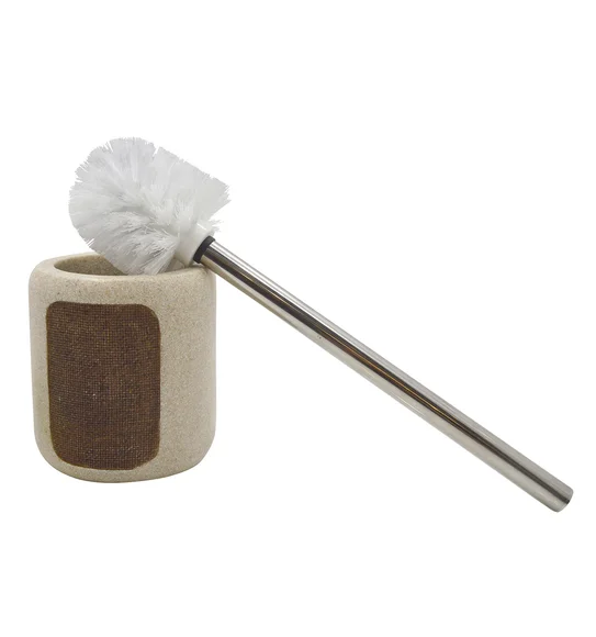 Alvina Polyresin Toiletbrush Holder Brown Sandstone