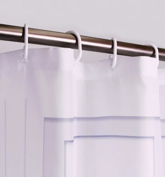 Glam Water Repellent Polyester Shower Curtain Brown White