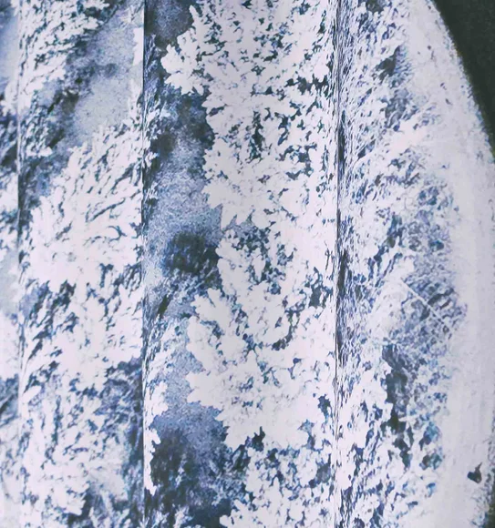 Glam Water Repellent Polyester Shower Curtain Blue