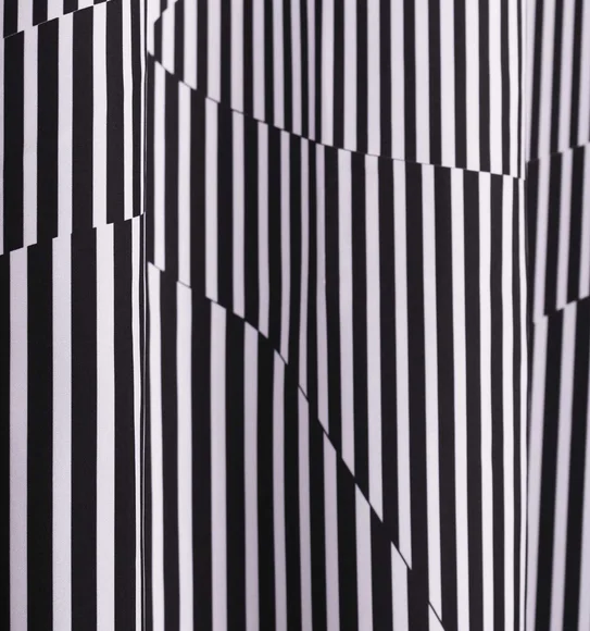Glam Water Repellent Polyester Shower Curtain Black